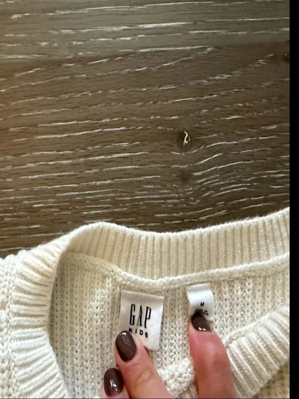 Girls Gap Kids ivory long sleeve sweater size Medium